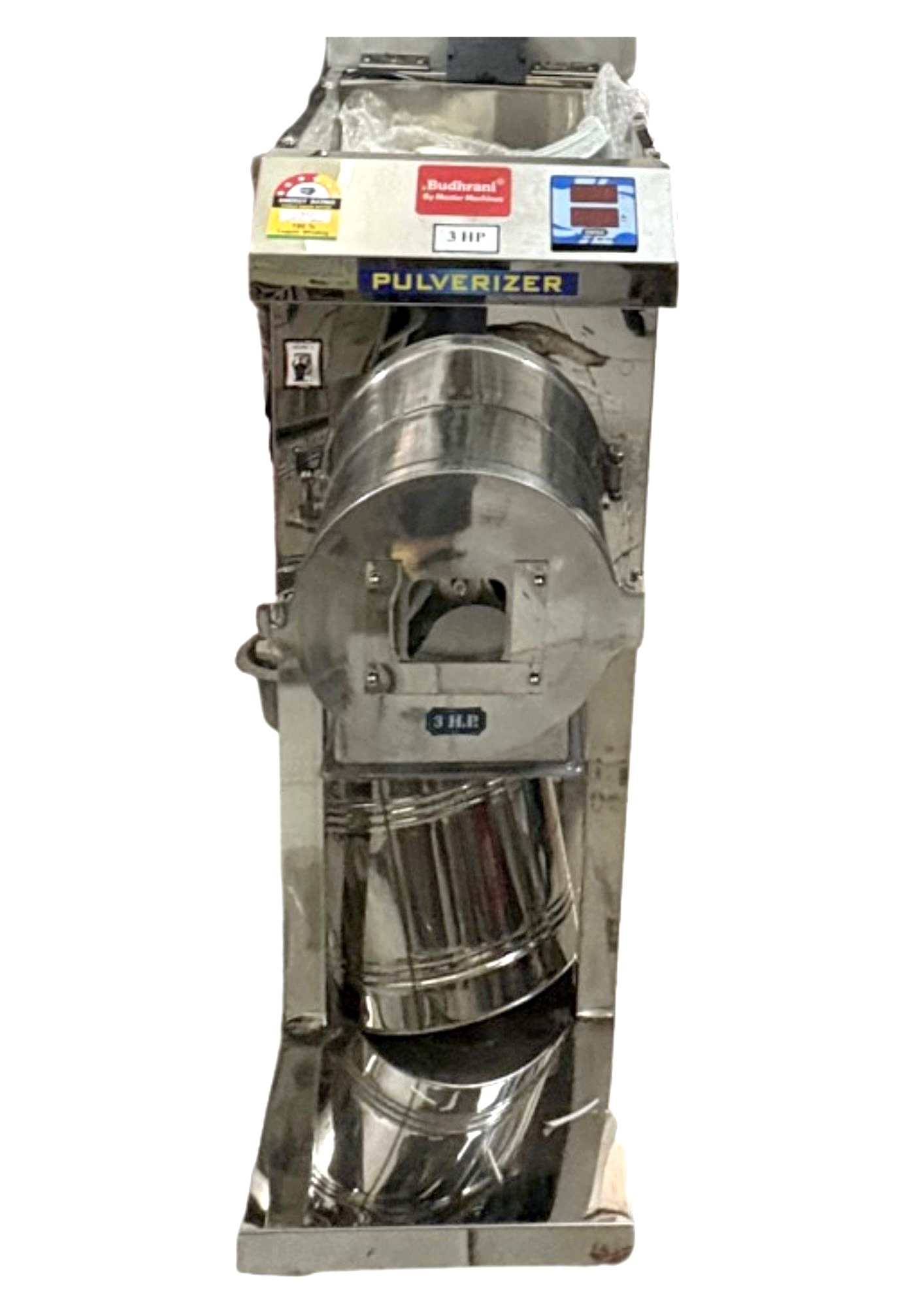 Budhrani by Master Machines Automatic Aata Chakki Pulverizer Machine 3 Hp Fully 25-30 Kgs 2 in 1 Commercial & Domestic Aata Chakki/Flour Mill/Aata Maker/Masala Heavy Duty Grinder MM-08