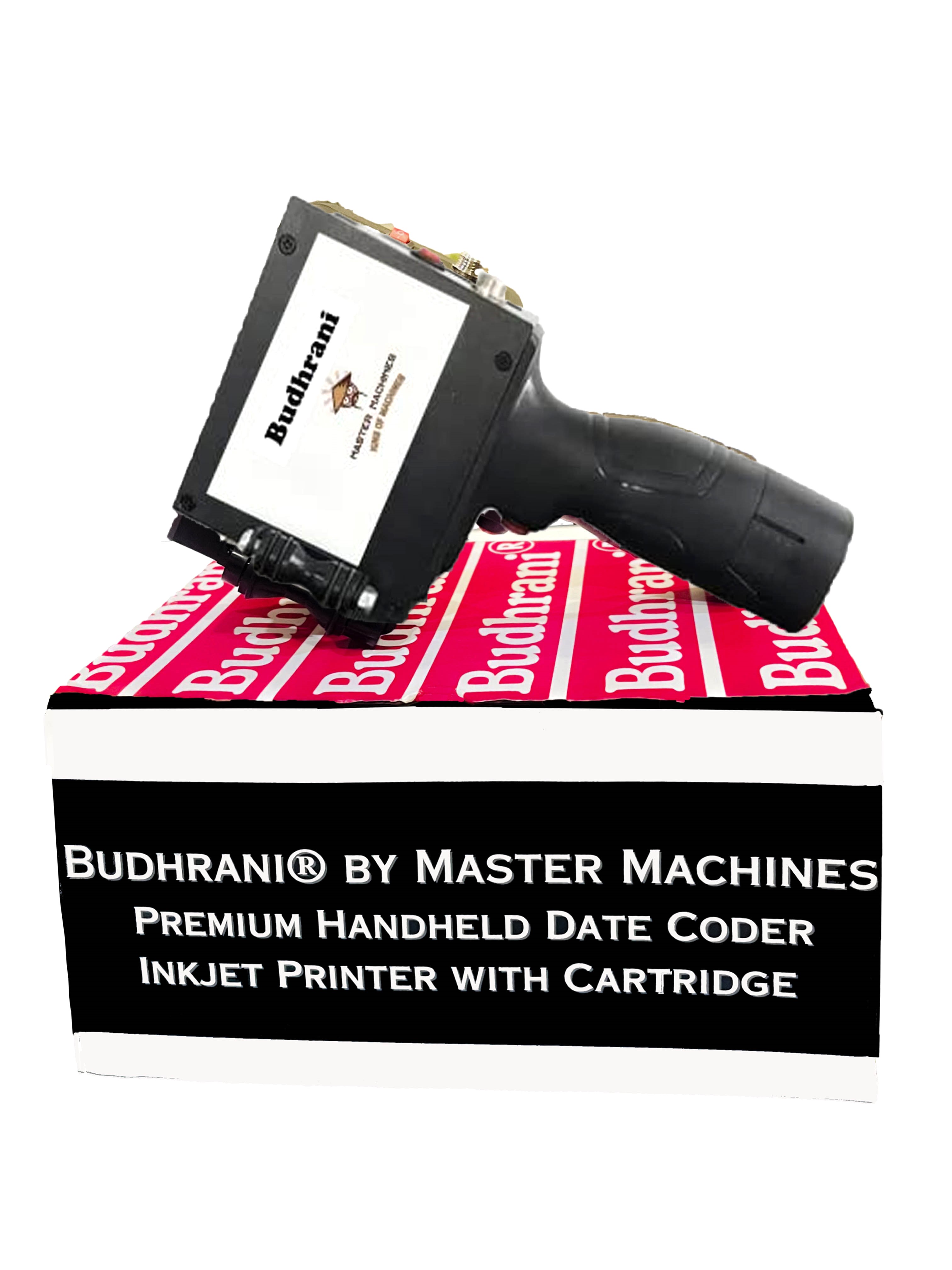 Budhrani® by Master Machines Premium Handheld Date Coder Inkjet Printer Ink Coding Machine for Batch Code, Date, Number, Logo, Expiry Date, Label, Plastic Bottle Thermal Inkjet Printer