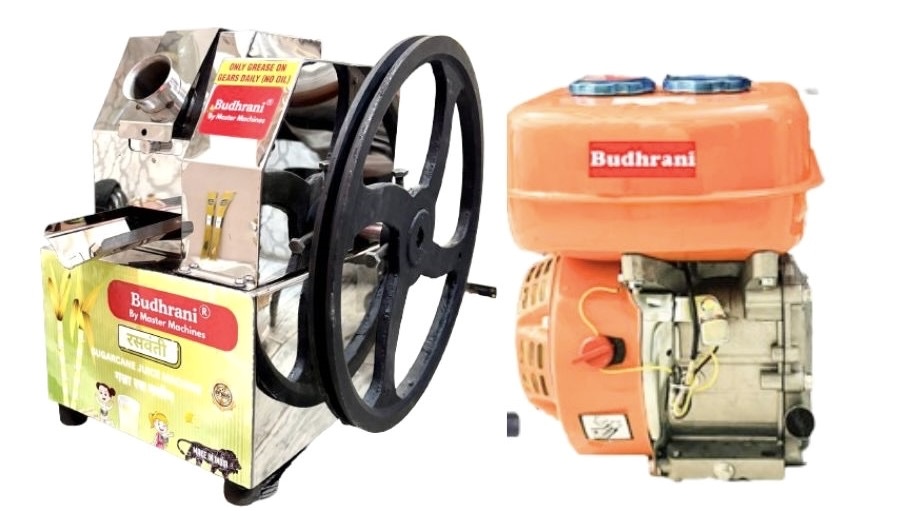 Budhrani® By MASTER MACHINES Stainless Steel Manual Sugar Cane Juice Machine With Petrol Engine | Hand Sugar Cane Juicer, Sugarcane Squeezer For Commercial Use - Image 2